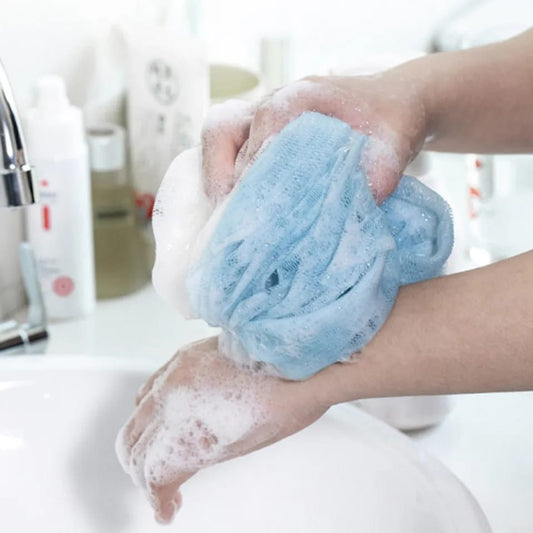 Imported 3 pcs Set of Shower & Bath Kit For Proper Body Hygiene 1 Bath Glove, 1 Bath Shower Ball and 1 Premium Back Scrubber