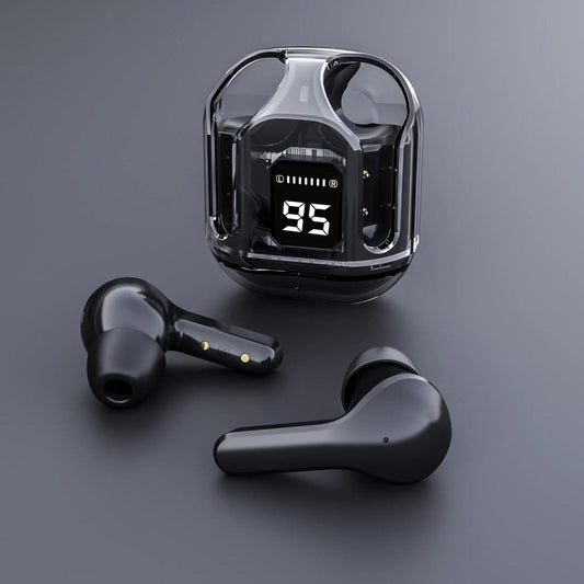 Transparent Crystal Bluetooth Wireless Earbuds for Clear Loud & Distortion Free Sound Best Quality
