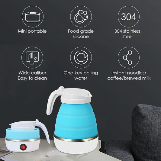 Electric portable and foldable kettle